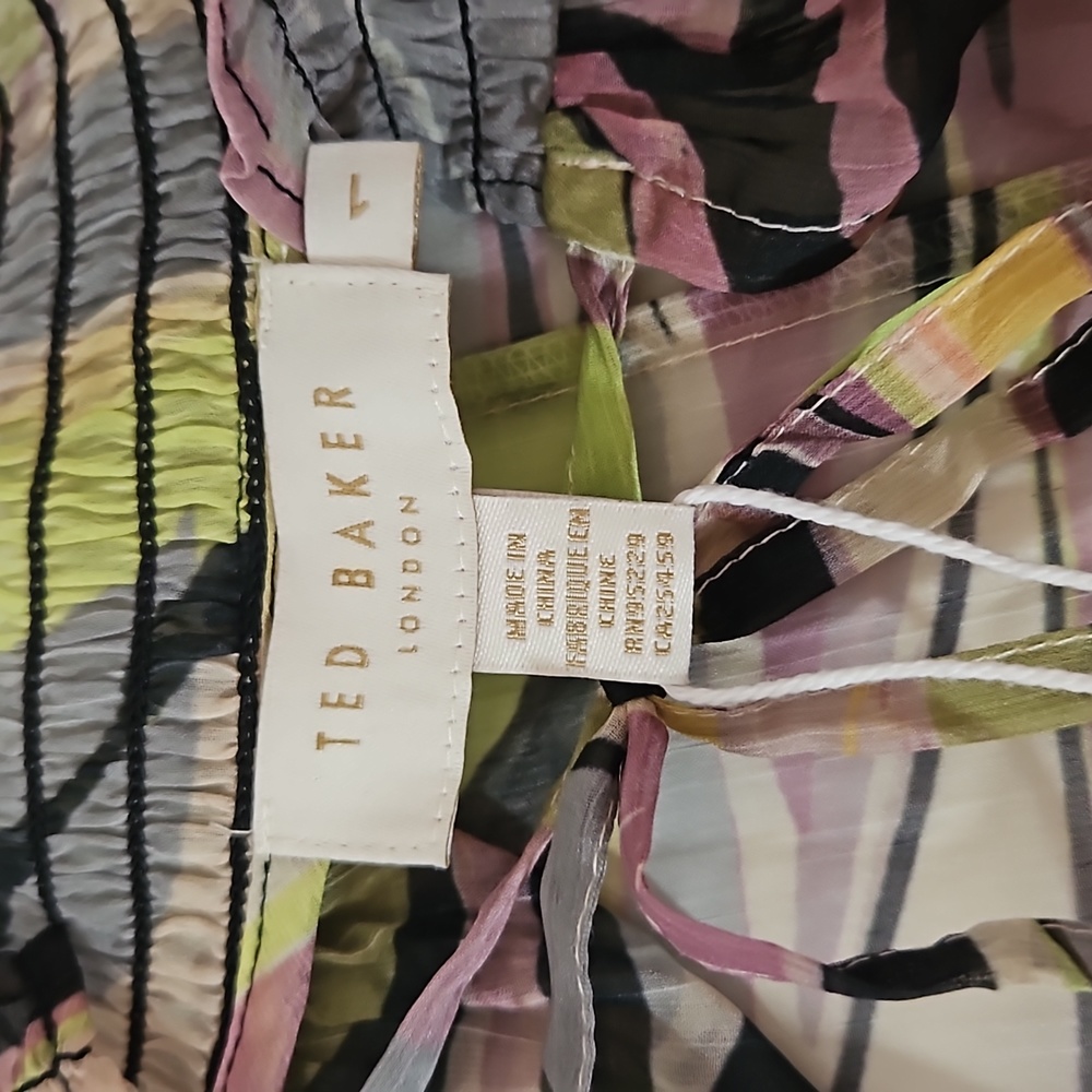 LS chiffon tunic dress Ted Baker Oversized NWT